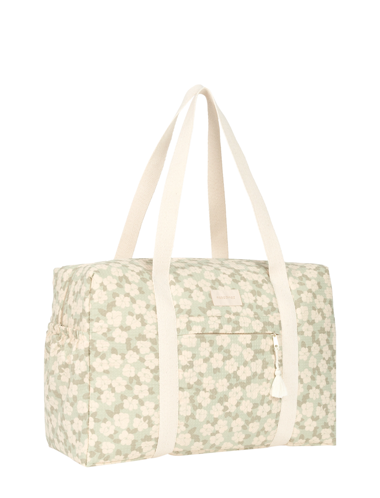 NOBODINOZ - OPERA WATERPROOF MATERNITY BAG 46X29X20 - pusletasker - green sakura - 3