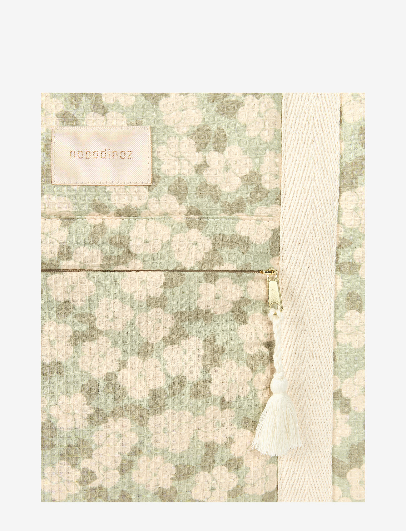 NOBODINOZ - OPERA WATERPROOF MATERNITY BAG 46X29X20 - skötväskor - green sakura - 4