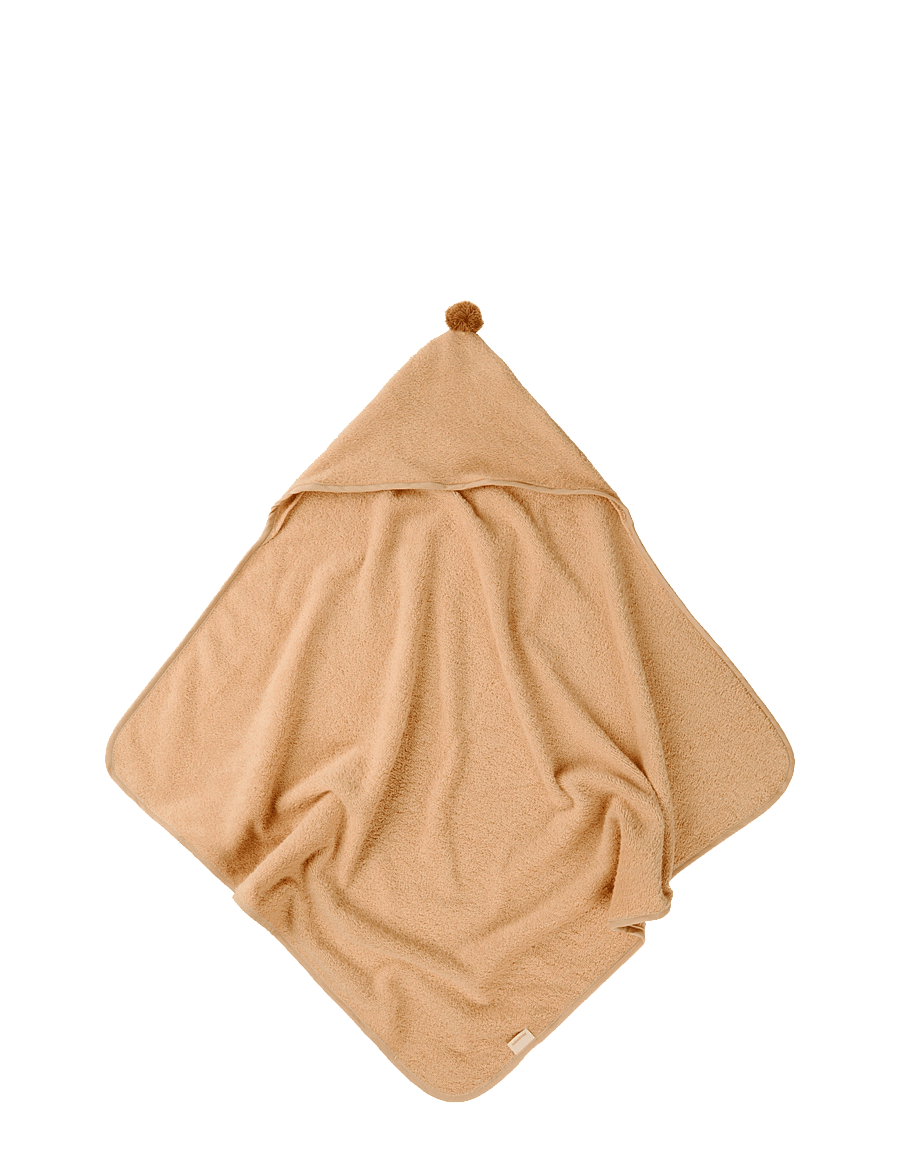NOBODINOZ - SO CUTE BABY BATH CAPE73X73 - handtücher - camel - 0
