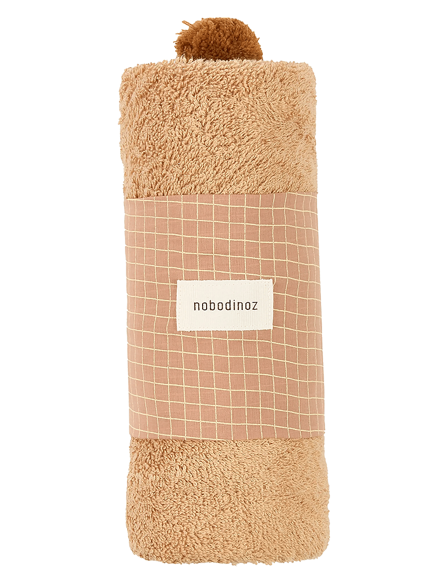 NOBODINOZ - SO CUTE BABY BATH CAPE73X73 - handtücher - camel - 2