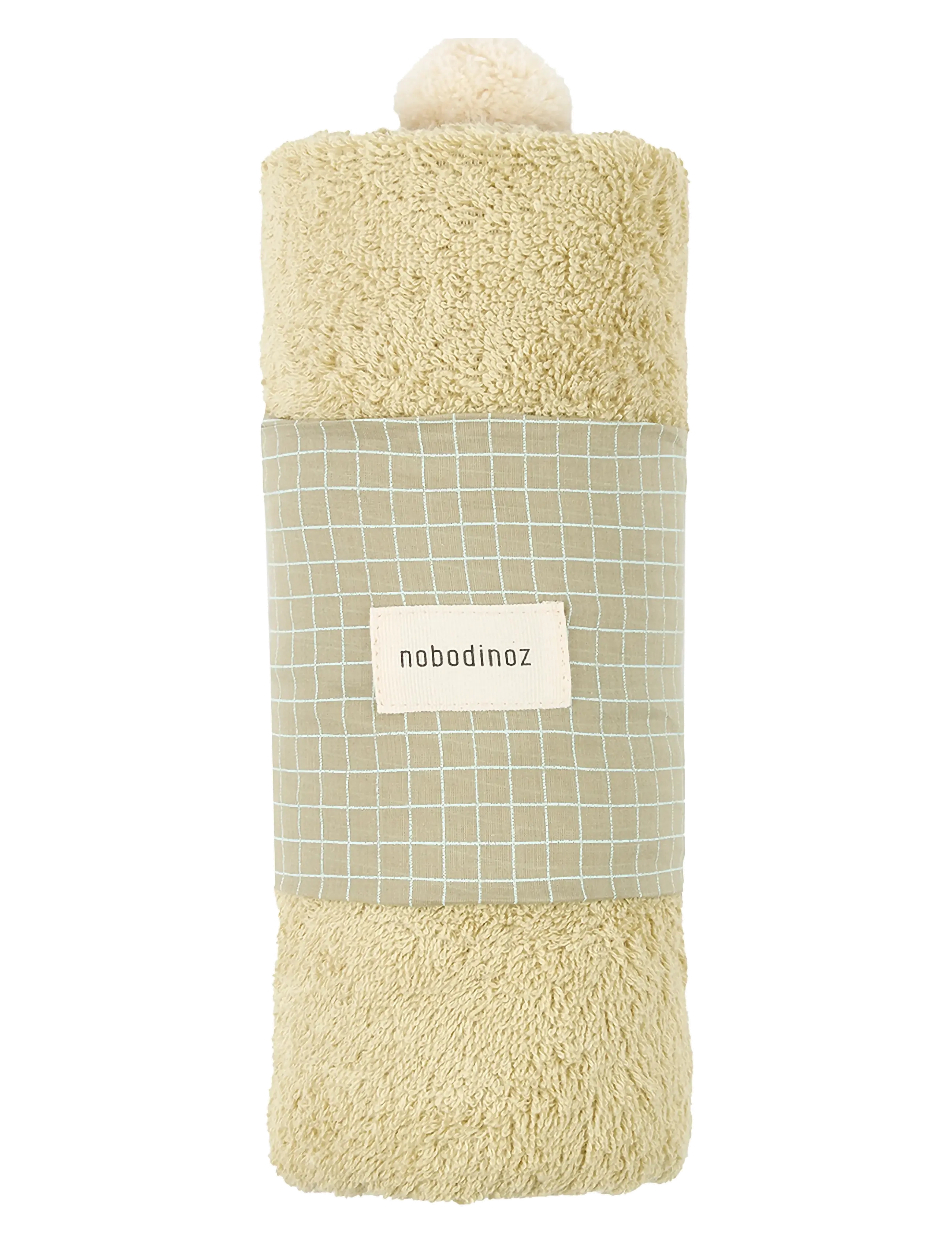 NOBODINOZ - SO CUTE BABY BATH CAPE73X73 - green tea - 2