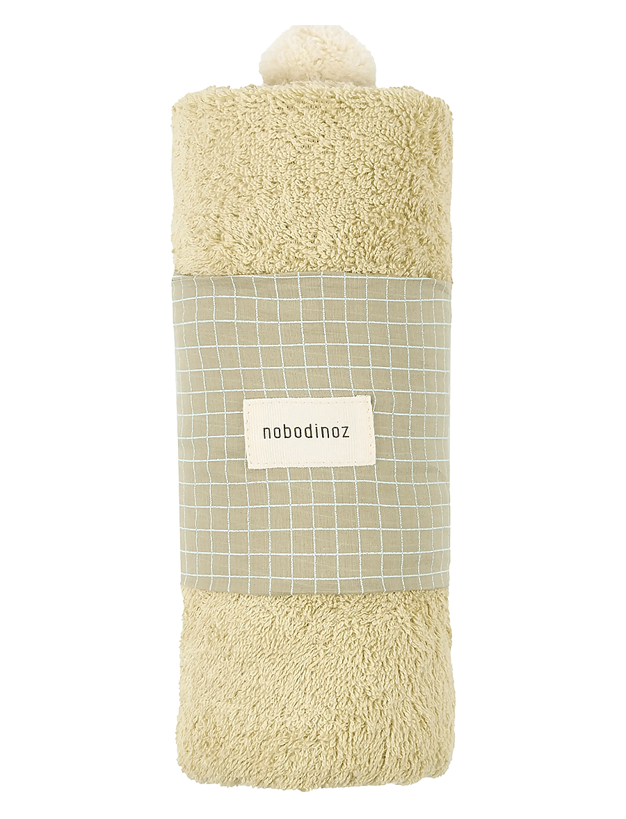 NOBODINOZ - SO CUTE BABY BATH CAPE73X73 - handtücher - green tea - 2