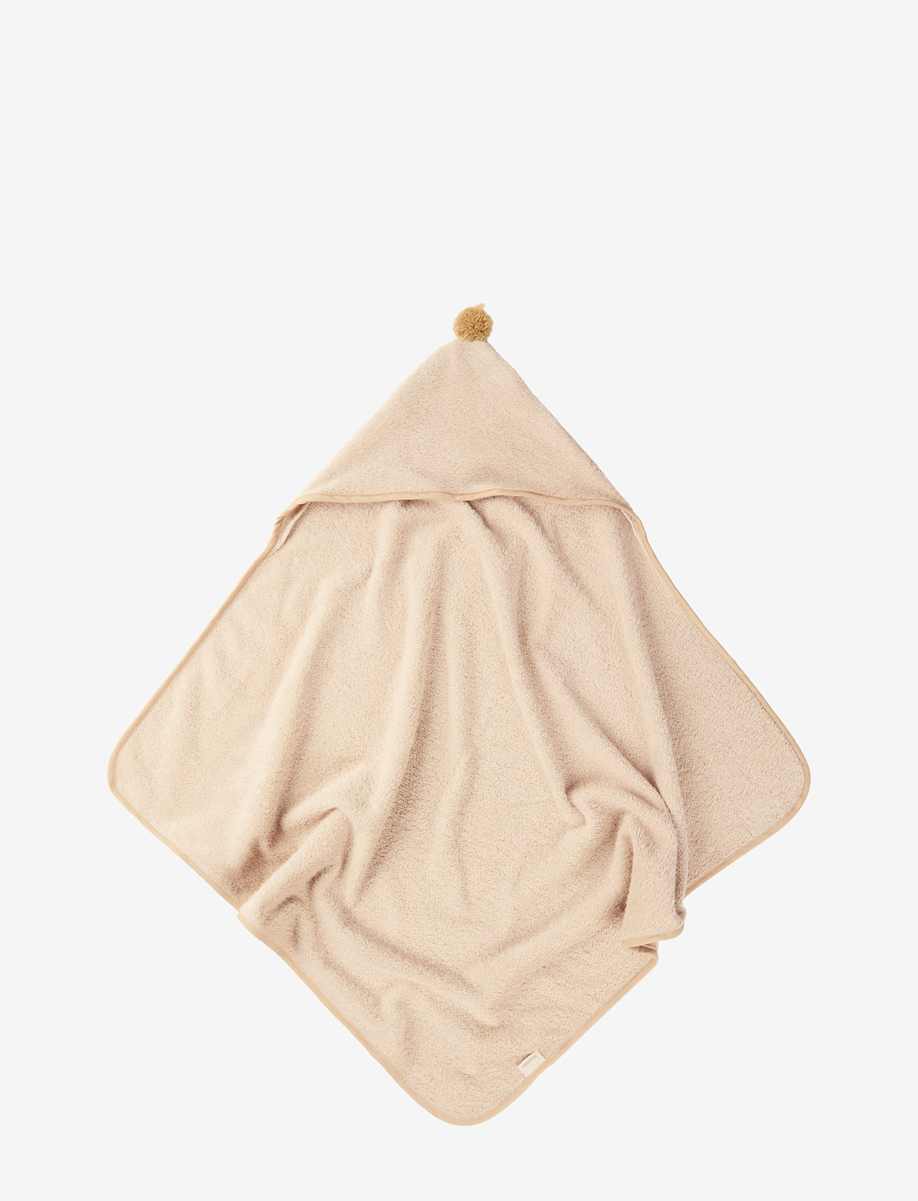 NOBODINOZ - SO CUTE BABY BATH CAPE73X73 - håndklæder - latte - 0