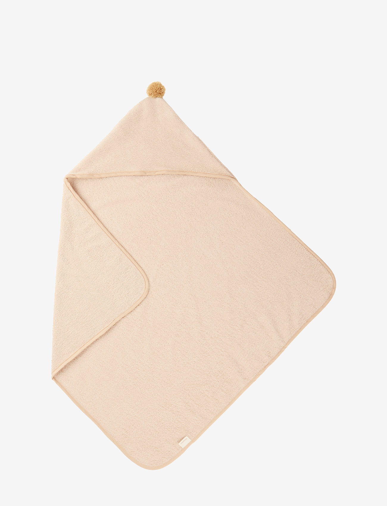 NOBODINOZ - SO CUTE BABY BATH CAPE73X73 - håndklæder - latte - 1