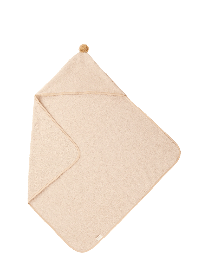 NOBODINOZ - SO CUTE BABY BATH CAPE73X73 - håndklæder - latte - 1