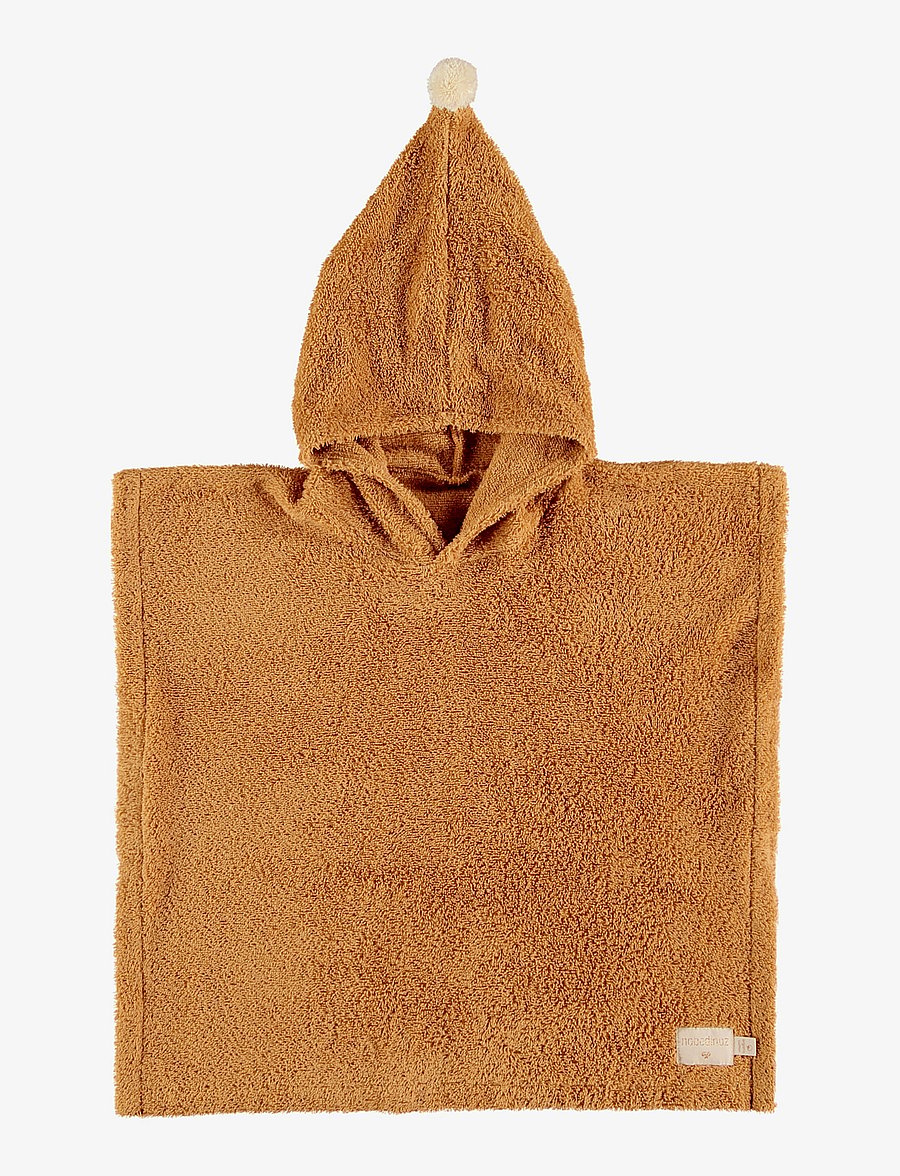 NOBODINOZ - SO CUTE PONCHO 55X58 3-5 Y - baðsloppar - caramel - 0