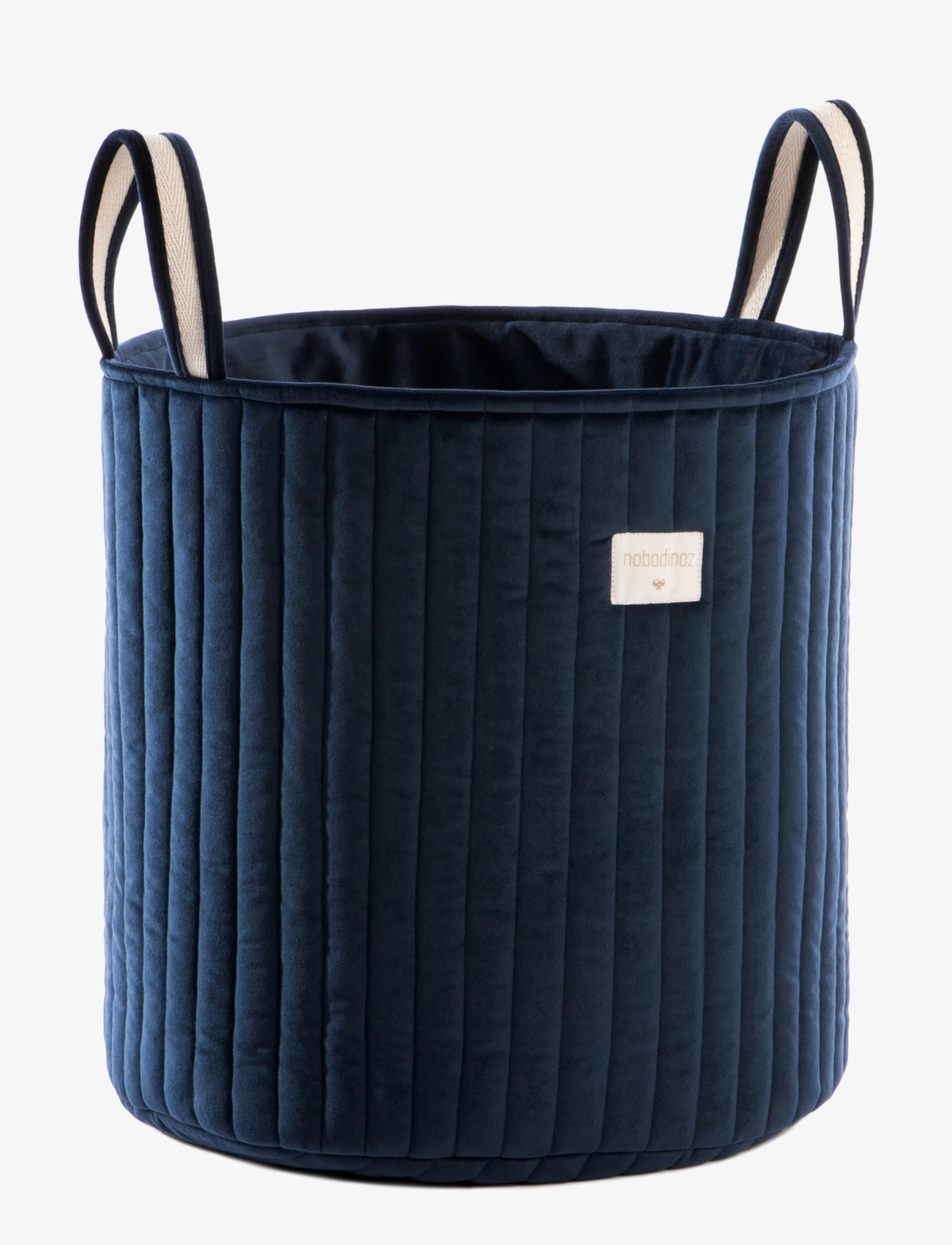 NOBODINOZ Savanna Velvet Toy Bag 40X35X35, 40X35X35 cm, Storage, Marineblau - Storage Baskets, Kinder