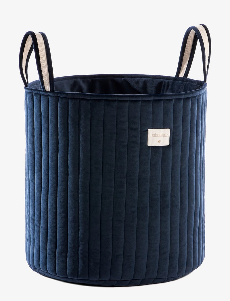 NOBODINOZ - SAVANNA VELVET TOY BAG 40X35X35 - aufbewahrungskörbe - night blue - 0