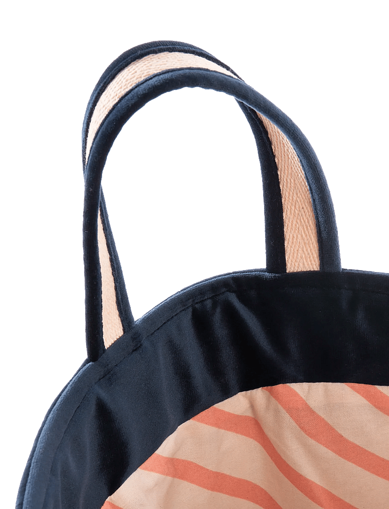 NOBODINOZ - SAVANNA VELVET TOY BAG 40X35X35 - aufbewahrungskörbe - night blue - 1