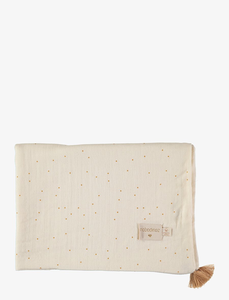 NOBODINOZ - TREASURE SUMMER BLANKET 100X70 - honey sweet dots natural - 0