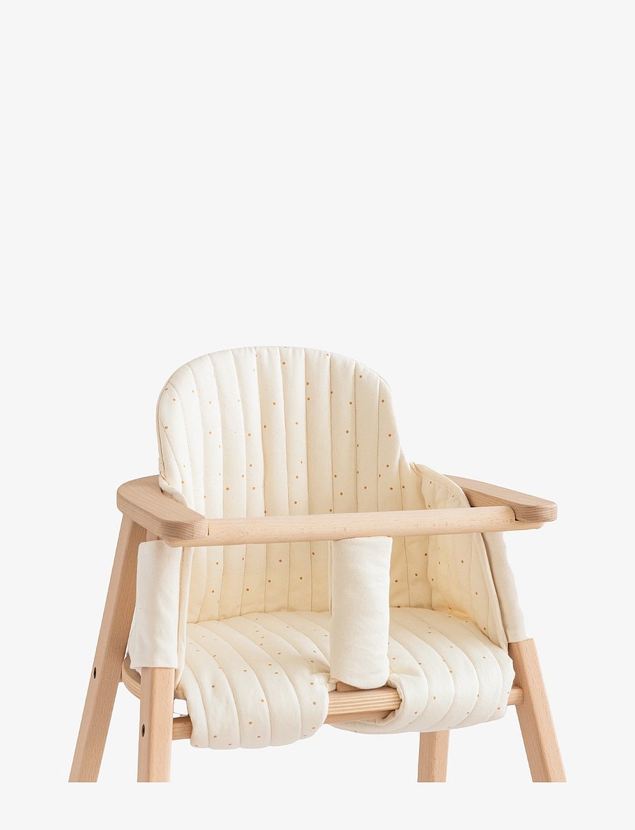 NOBODINOZ - GROWING GREEN HIGH CHAIR CUSHION - barnstolar & tillbehör - natural honey sweet dots - 0