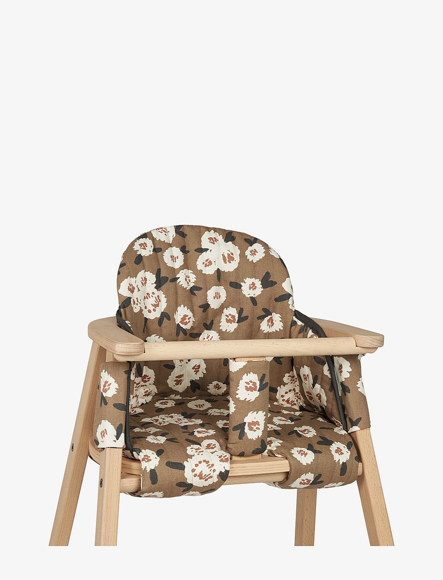 NOBODINOZ - GROWING GREEN HIGH CHAIR CUSHION - højstole & tilbehør - camellia - 1