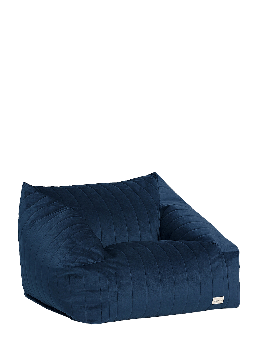 NOBODINOZ - CHELSEA VELVET BEANBAG 72X75X42 - poufs & lehnstühle - night blue - 0