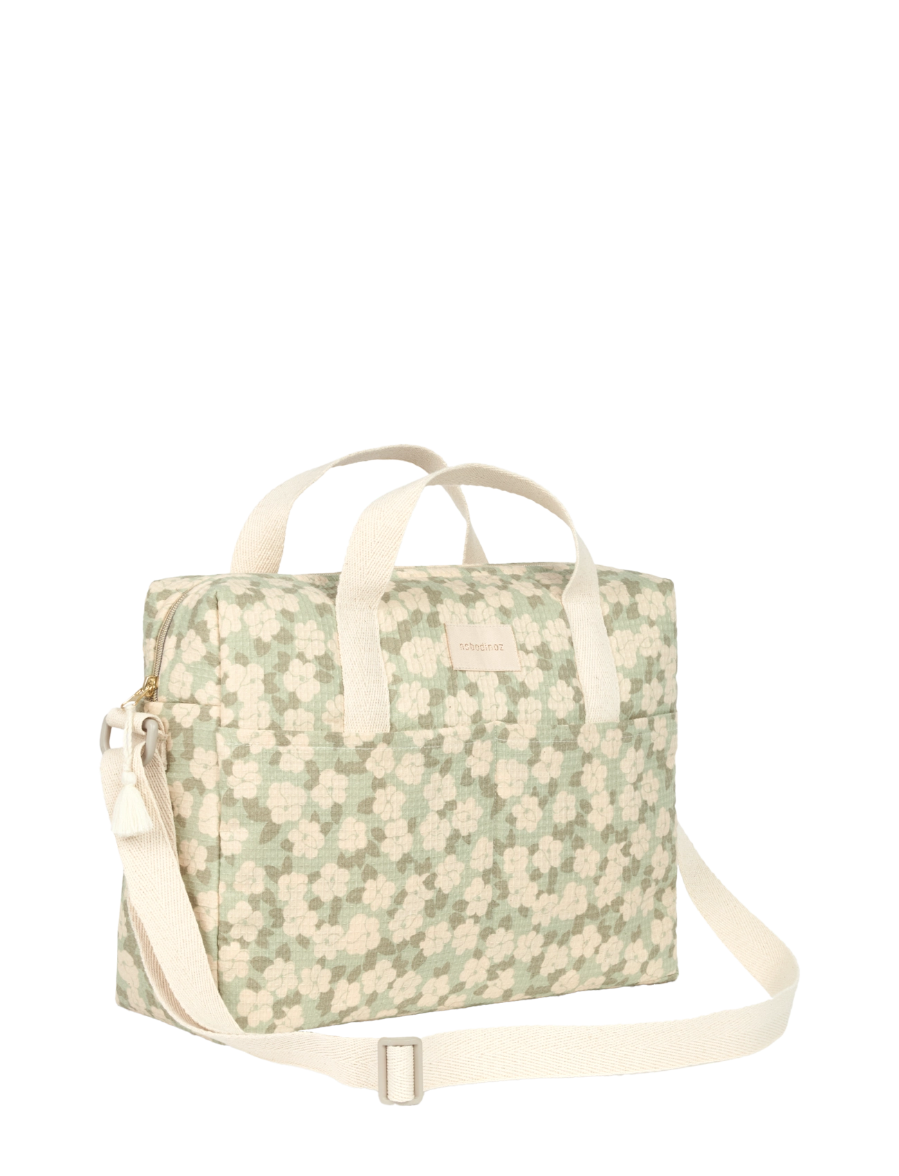 NOBODINOZ - Waterproof changing bag Gala Opera - mähkmekotid - green sakura - 2