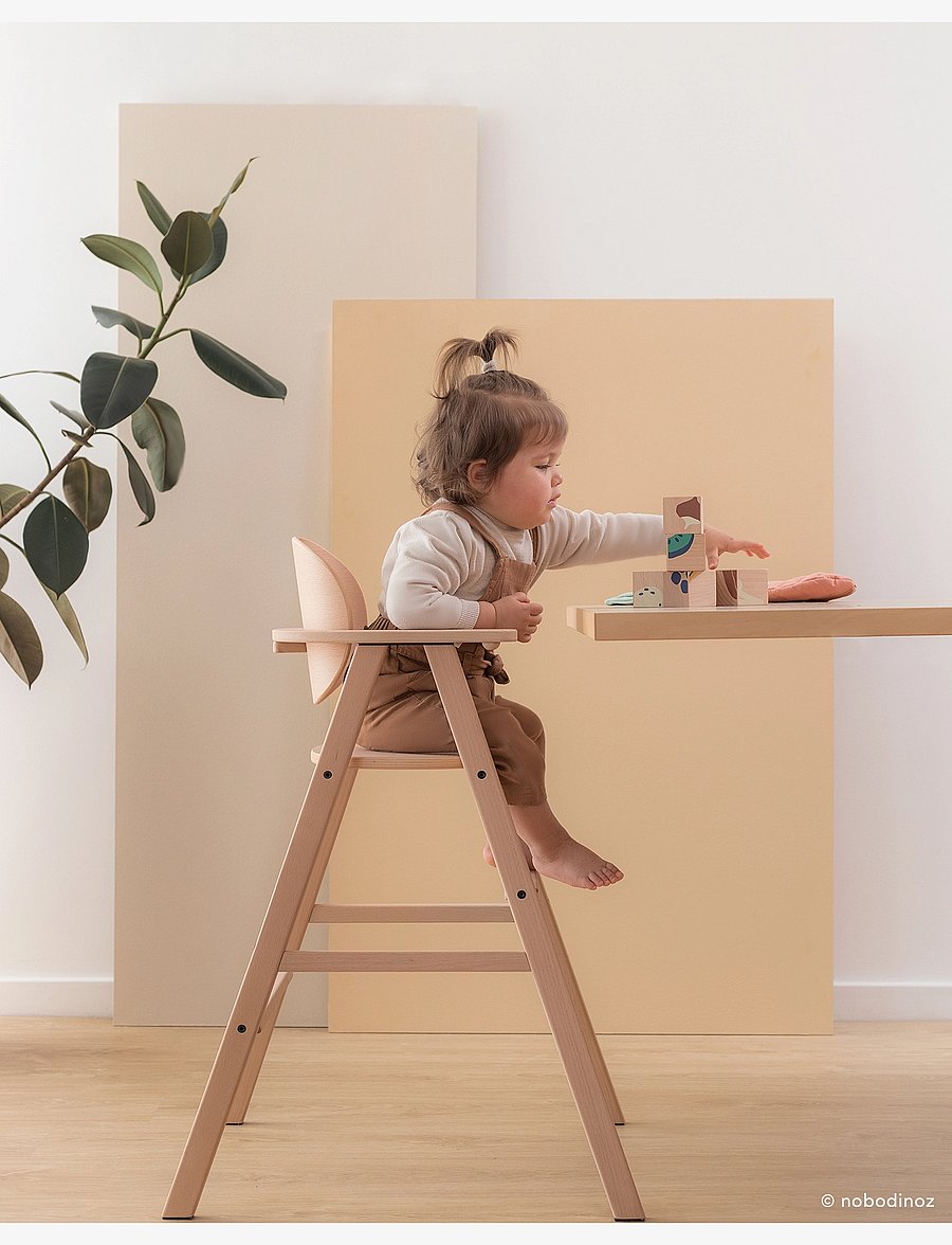 NOBODINOZ - KIT GROWING GREEN EVOLUTIVE CHAIR - chaises et accessoires pour bébés - beech wood - 1