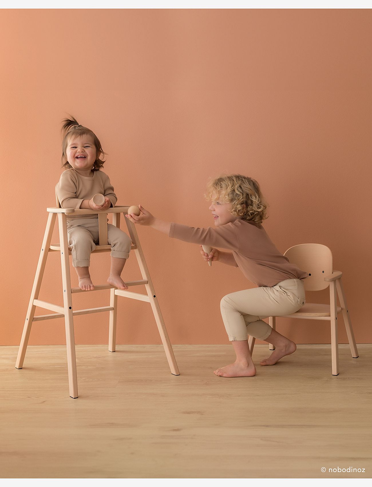 NOBODINOZ - KIT GROWING GREEN EVOLUTIVE CHAIR - babystühle & accessoires - beech wood - 2