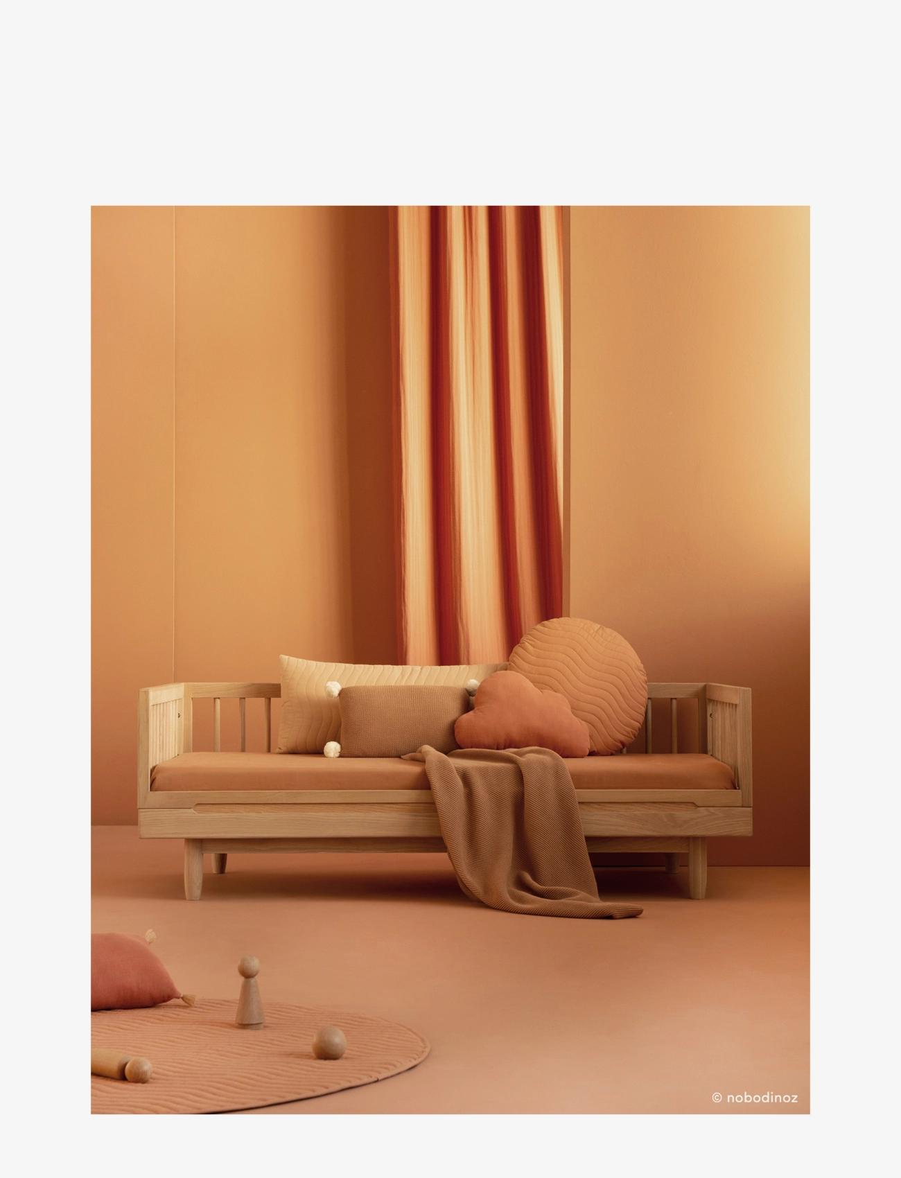 NOBODINOZ - KIT JUNIOR BED PURE (BASE AND EVOLUTIVE JUNIOR EXT) 70X140 - barnsängar & tillbehör - oak wood - 1