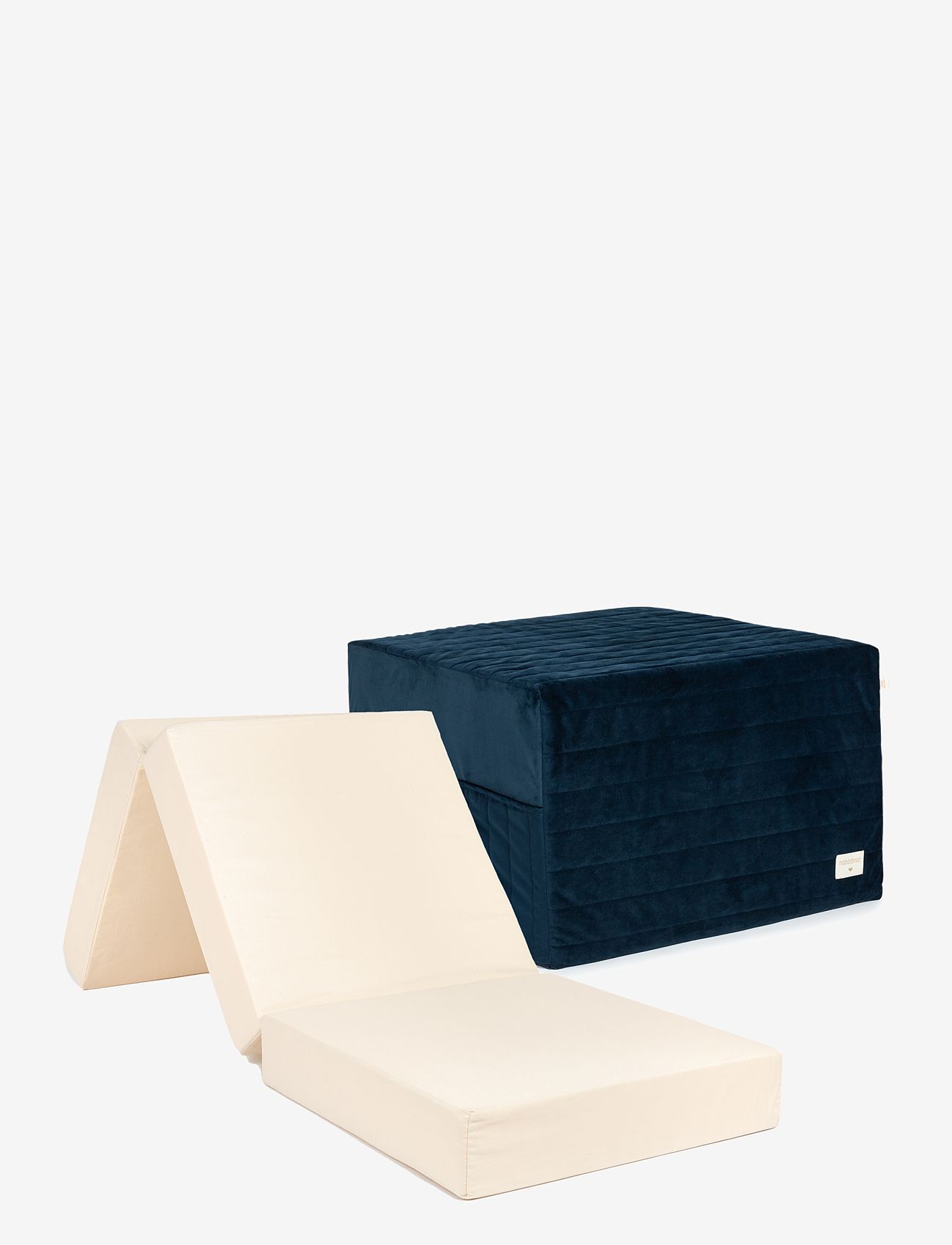 NOBODINOZ - SLEEPOVER VELVET MATTRESS 57x57x36 - furniture - night blue - 0