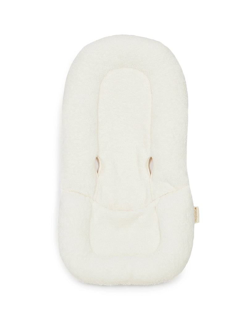 NOBODINOZ - GROWING GREEN NEW BORN TERRY COTTON BOUNCER CUSHION 37X70X6 - babywippen & babyschaukeln - natural - 1