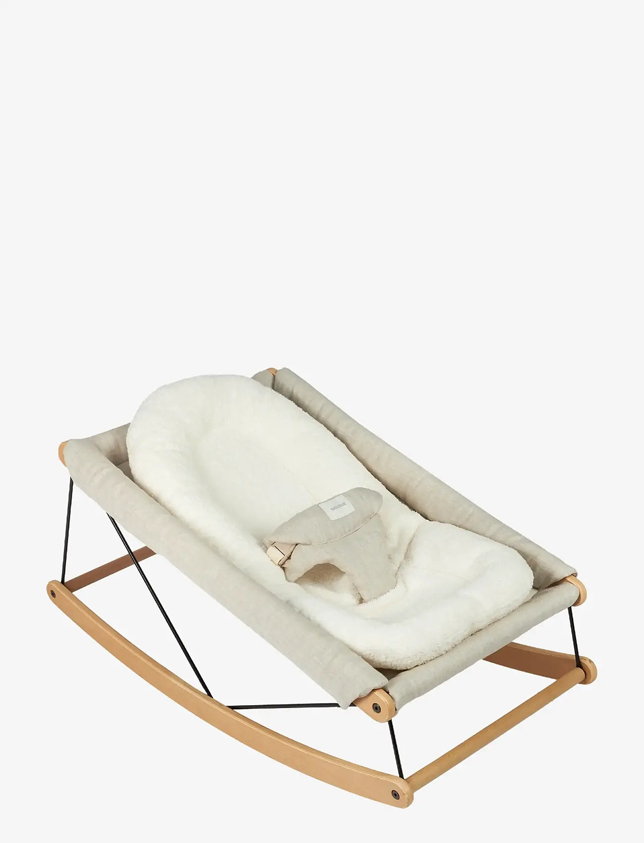 NOBODINOZ - GROWING GREEN NEW BORN TERRY COTTON BOUNCER CUSHION 37X70X6 - babywippen & babyschaukeln - natural - 2