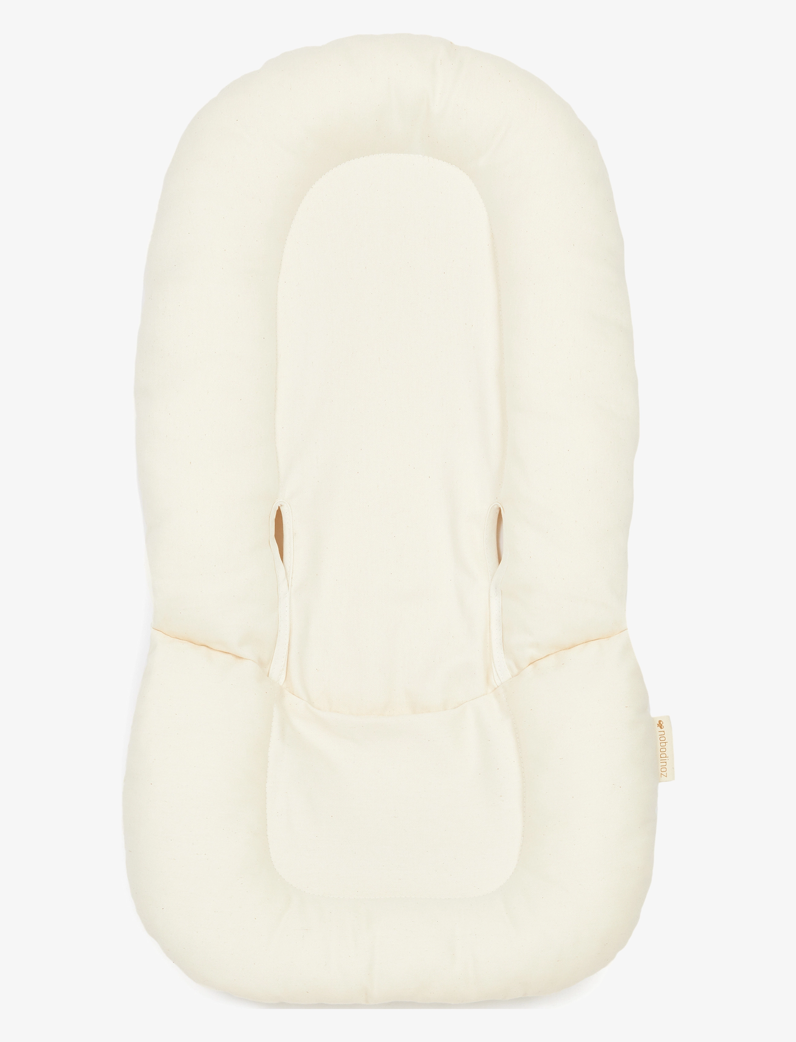 NOBODINOZ Growing Green New Born Twill Bouncer Cushion 37X70X6, Nyfødt Skråstols Pude, Cream, Str: ONE SIZE