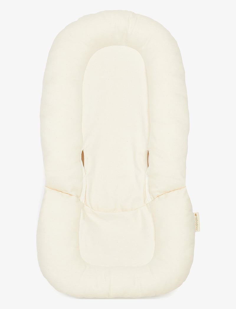 NOBODINOZ - GROWING GREEN NEW BORN TWILL BOUNCER CUSHION 37X70X6 - babywippen & babyschaukeln - natural - 1