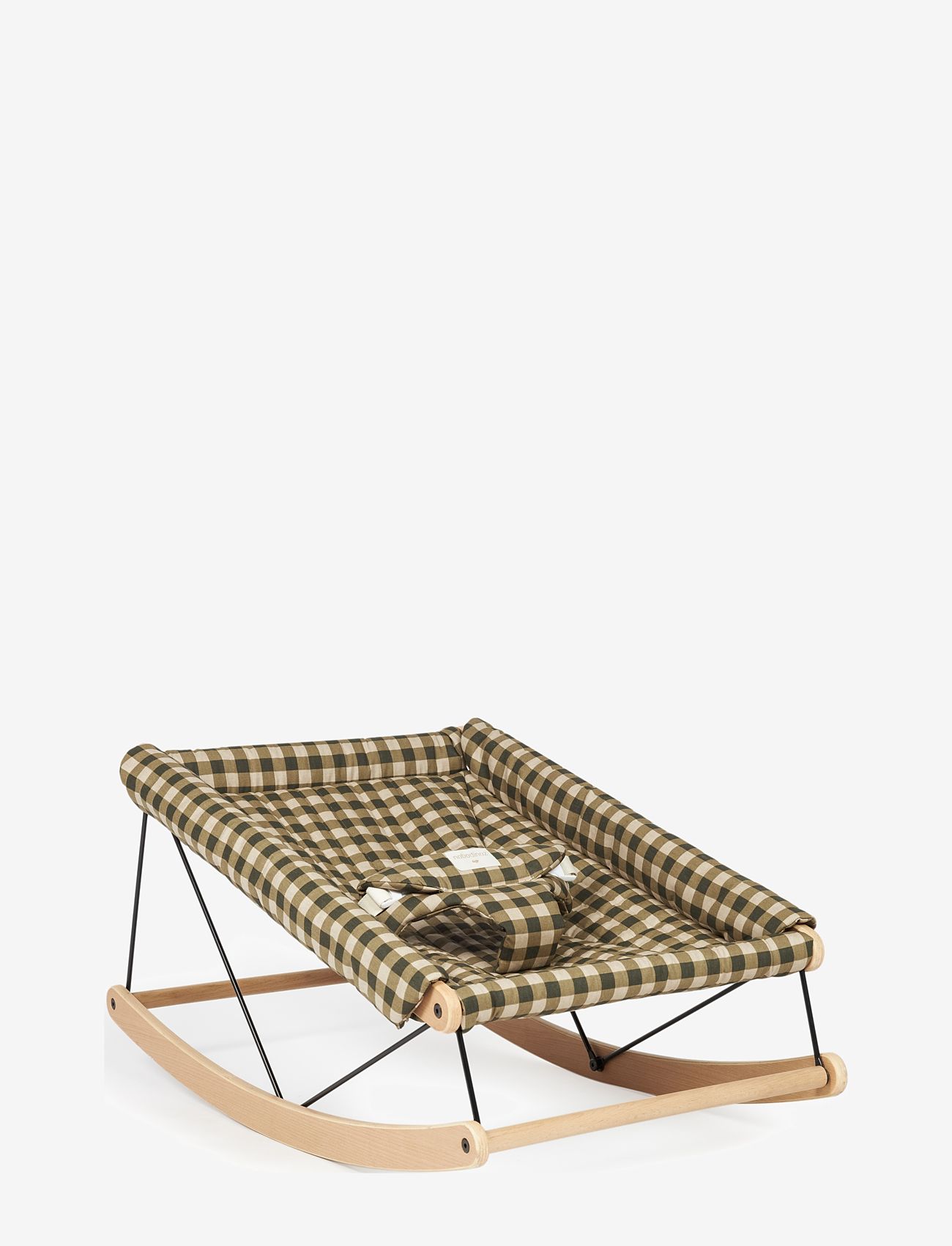 NOBODINOZ - KIT GROWING GREEN BOUNCER COVER - baby bouncers & swings - green checks - 0