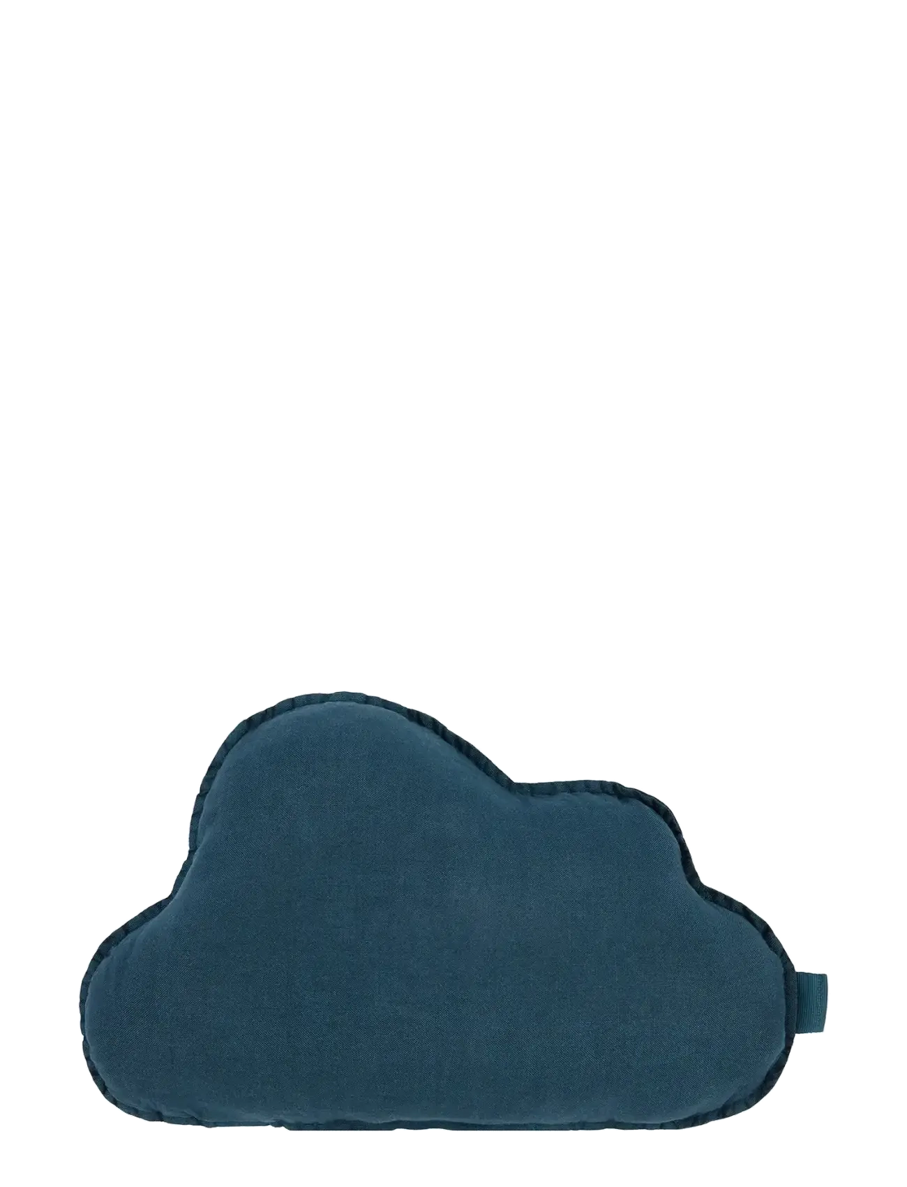 Cloud cushion in washed French linen L1N0 - DEEP BLUE