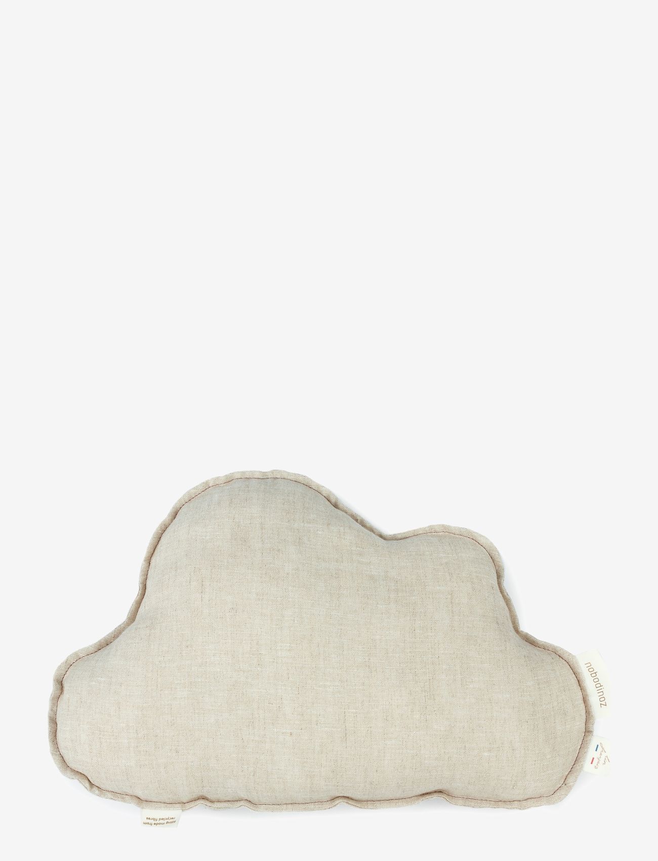 NOBODINOZ - Cloud cushion in washed French linen L1N0 - prydnadskuddar - greige - 1