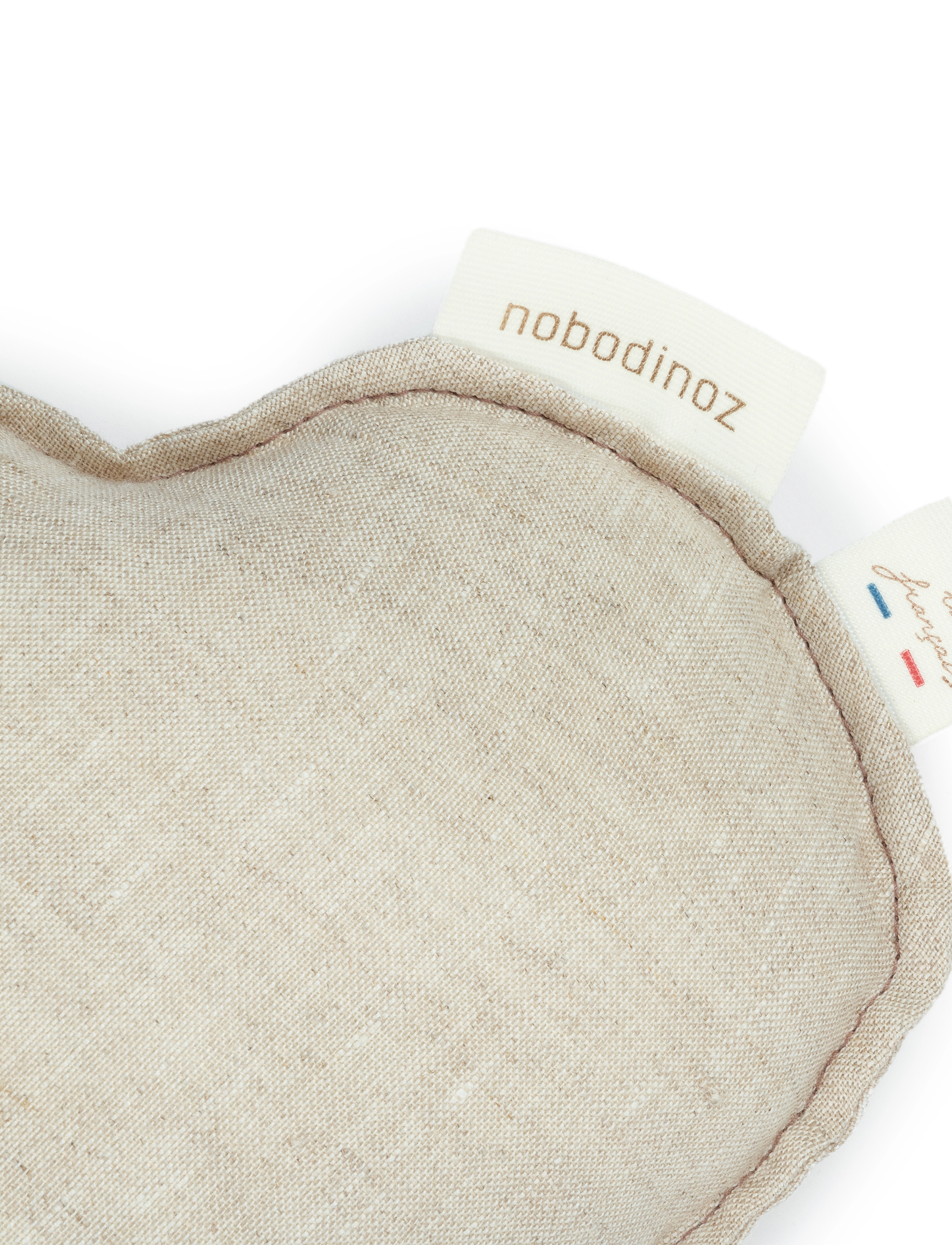 NOBODINOZ - LIN FRANÇAIS CLOUD CUSHION 24X38 - coussins décoratifs - greige - 3