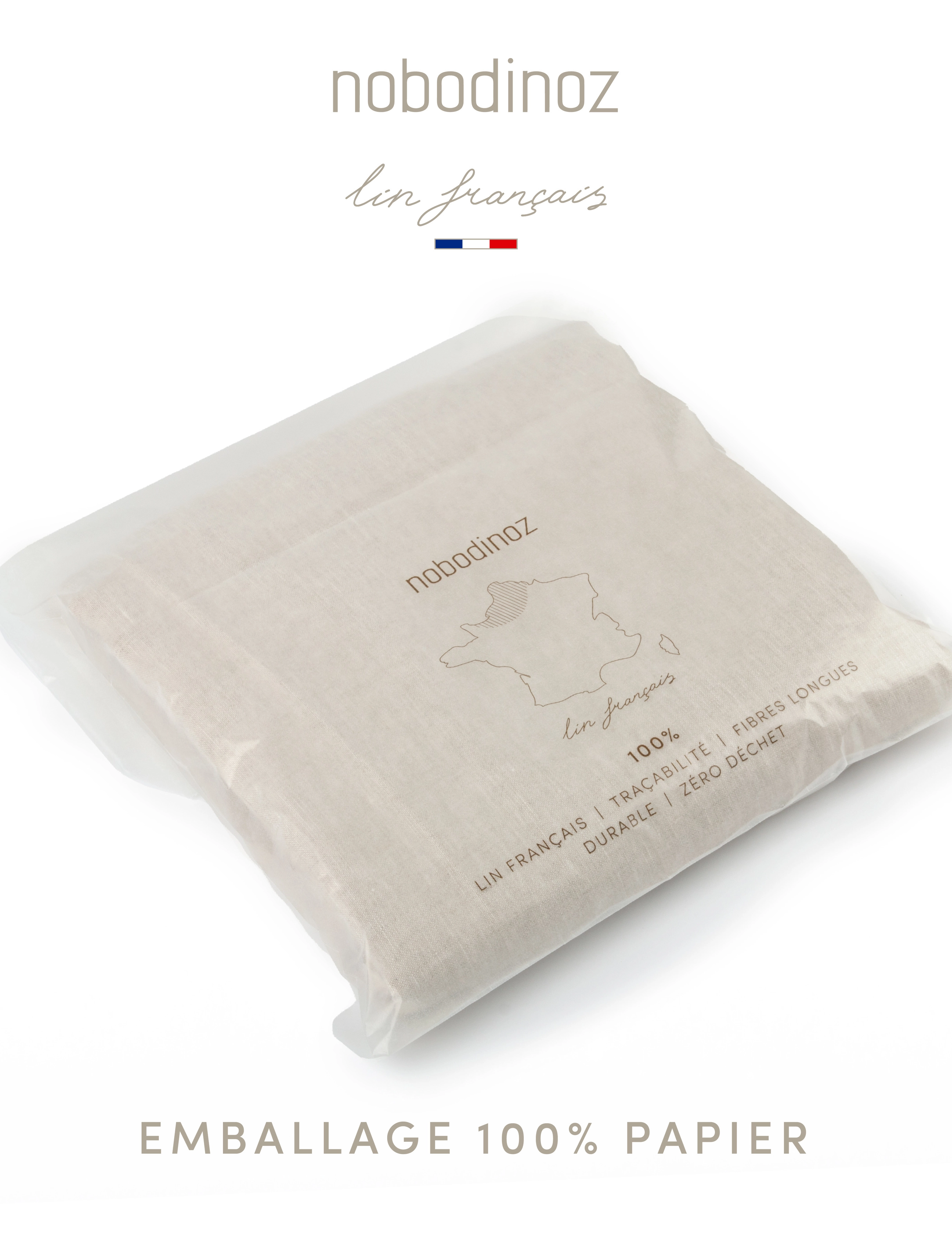 NOBODINOZ - LIN FRANÇAIS DRAGONFLY RATTLE 22X16 - rangler - greige - 1