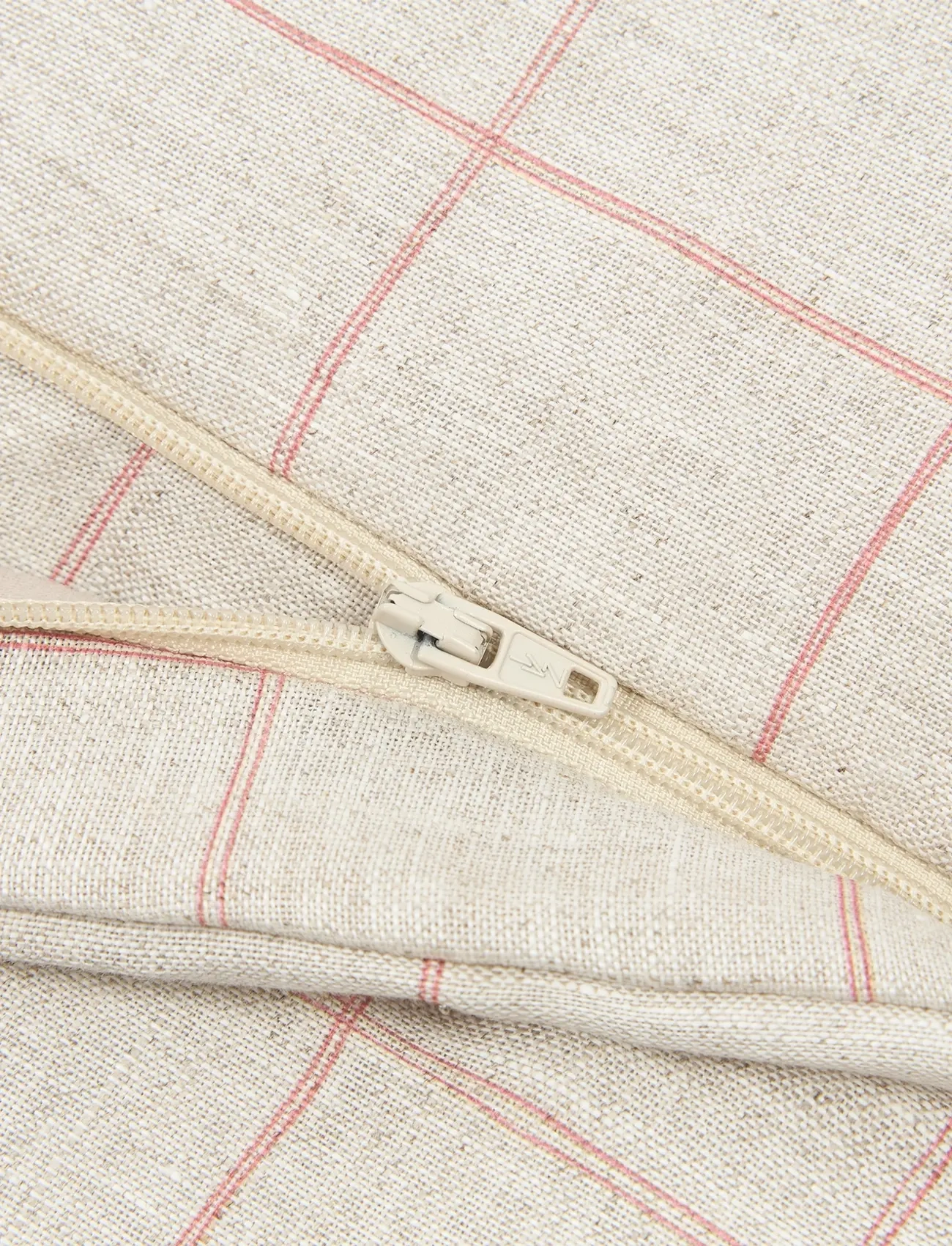 NOBODINOZ - Mid-season baby sleeping bag L1N0 in French linen 0-6 months - babysoveposer - carmine grid - 3