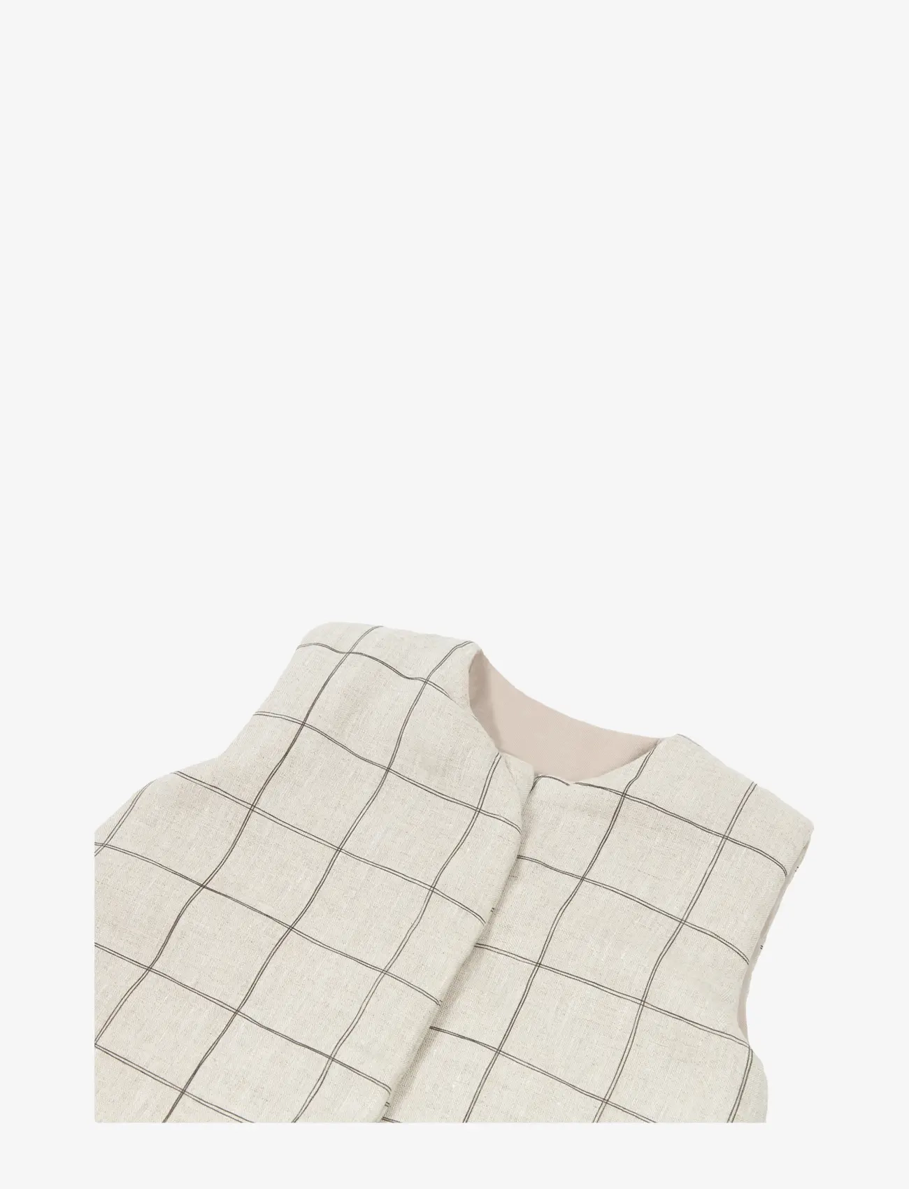 NOBODINOZ - Mid-season baby sleeping bag L1N0 in French linen 0-6 months - baby-schlafsäcke - charcoal grid - 2