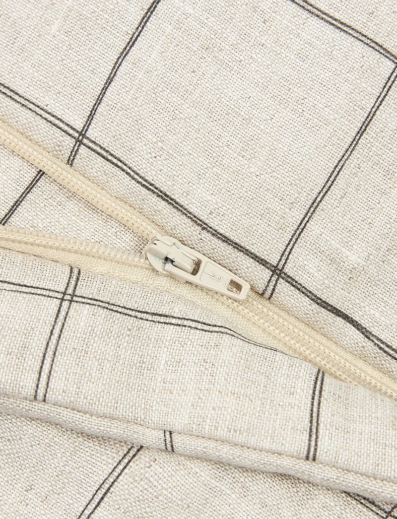 NOBODINOZ - Mid-season baby sleeping bag L1N0 in French linen 0-6 months - baby-schlafsäcke - charcoal grid - 3