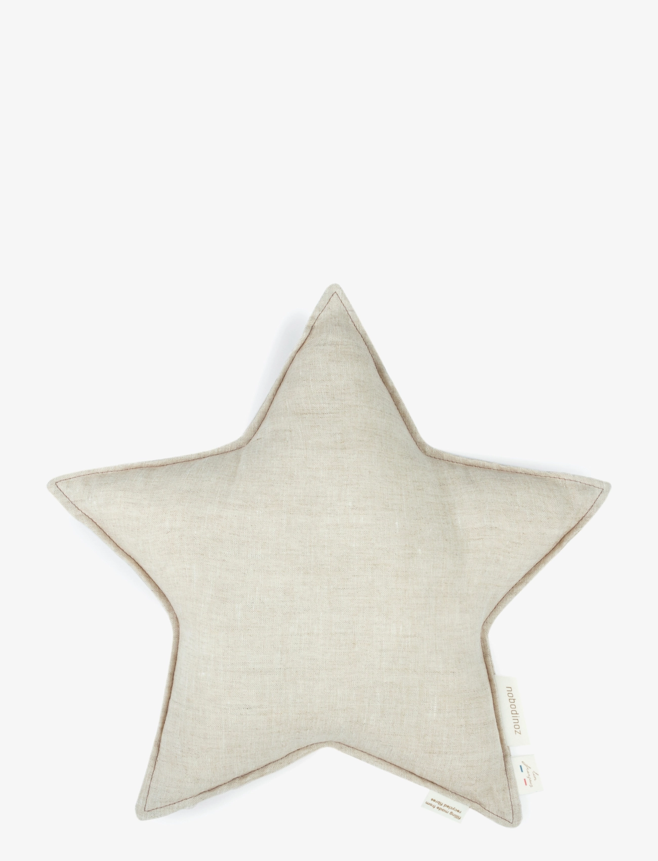 NOBODINOZ LIN FRANÇAIS STAR CUSHION 38X38 - 4 for 3 - GREIGE / beige