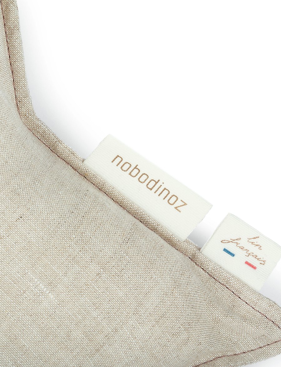 NOBODINOZ - LIN FRANÇAIS STAR CUSHION 38X38 - ilupadjad - greige - 3