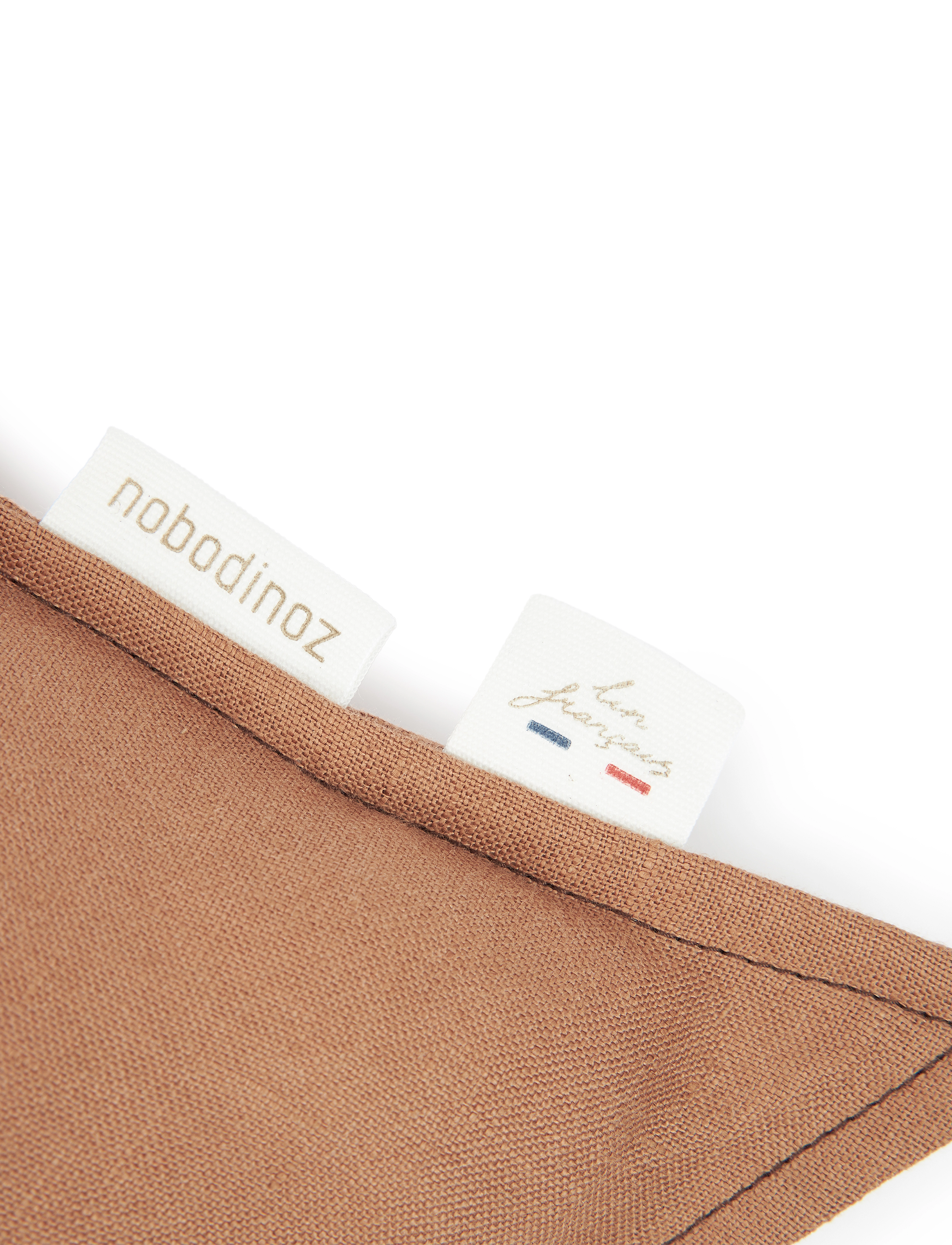NOBODINOZ - LIN FRANÇAIS STAR CUSHION 38X38 - ilupadjad - noisette - 3