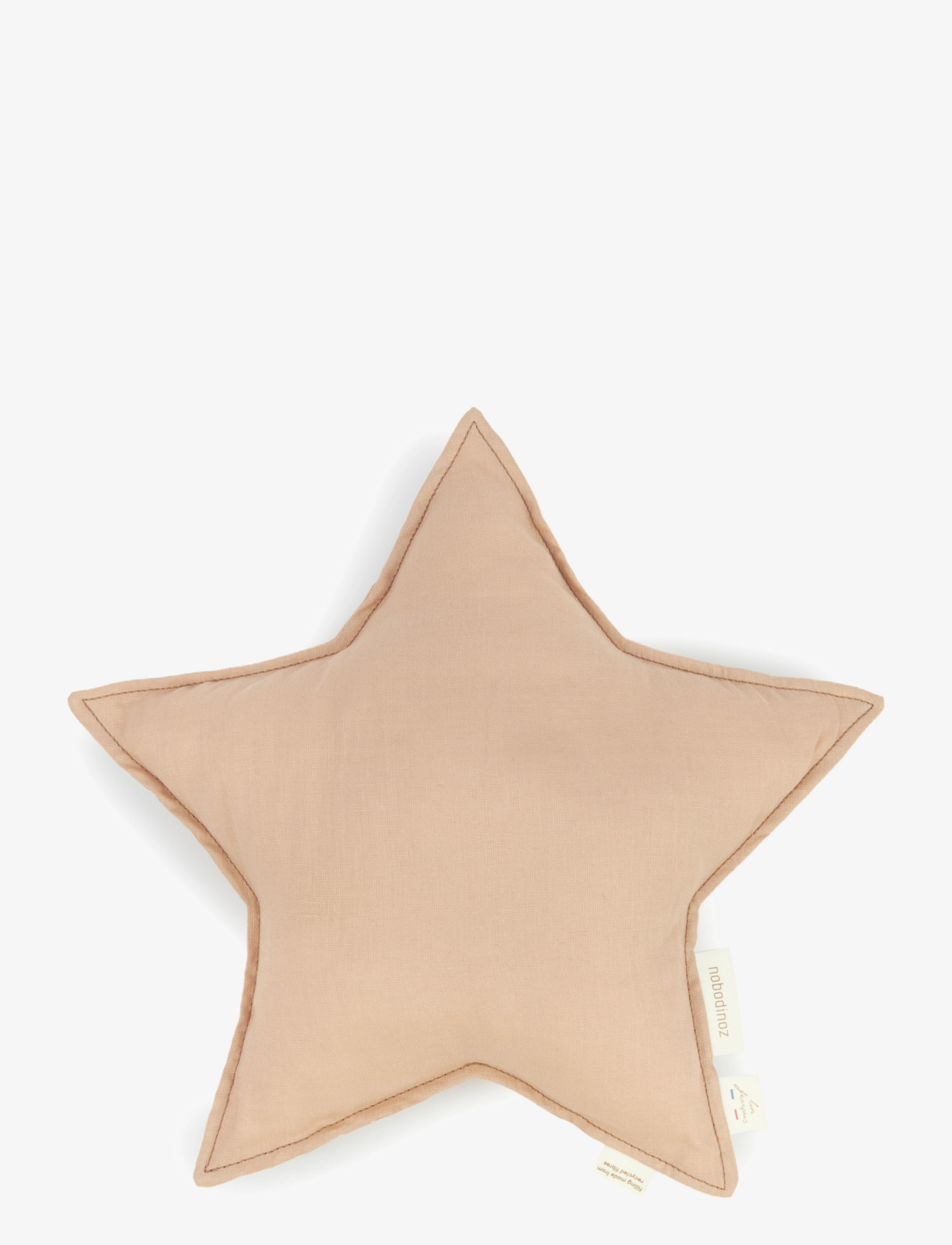 NOBODINOZ Lin Français Star Cushion 38X38, Pudder, Pink, Str: 38X38X10CM