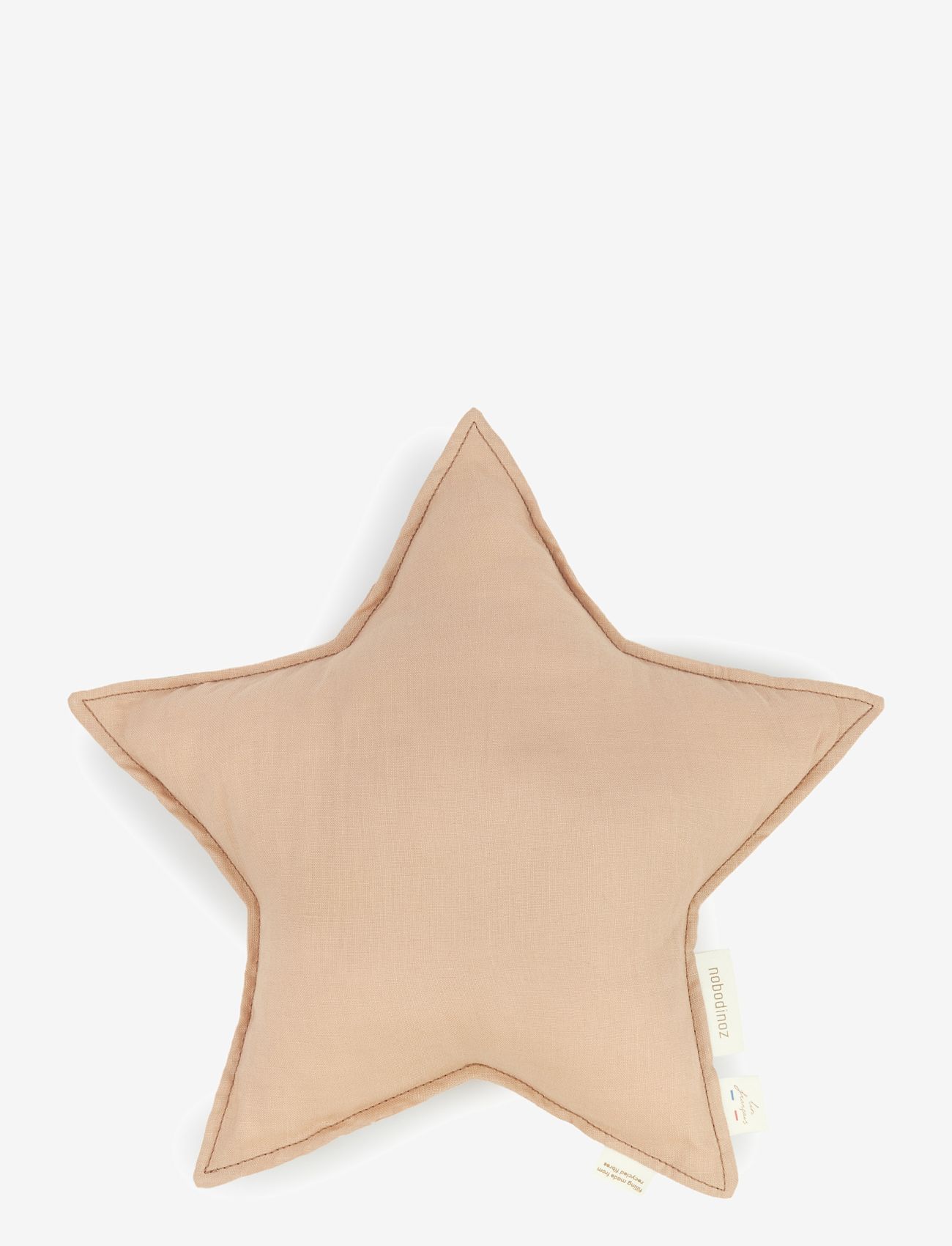 NOBODINOZ - LIN FRANÇAIS STAR CUSHION 38X38 - throw pillows - sand - 1