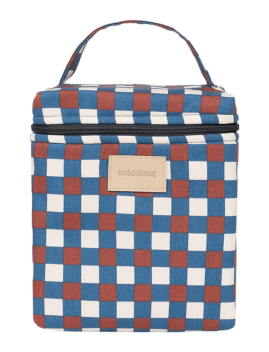 NOBODINOZ - Insulated baby bottle and lunch bag Hyde Park - accessoires - blue red mosaic - 1