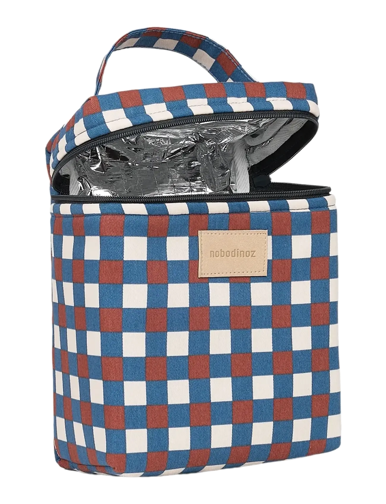 NOBODINOZ - Insulated baby bottle and lunch bag Hyde Park - accessoires - blue red mosaic - 2
