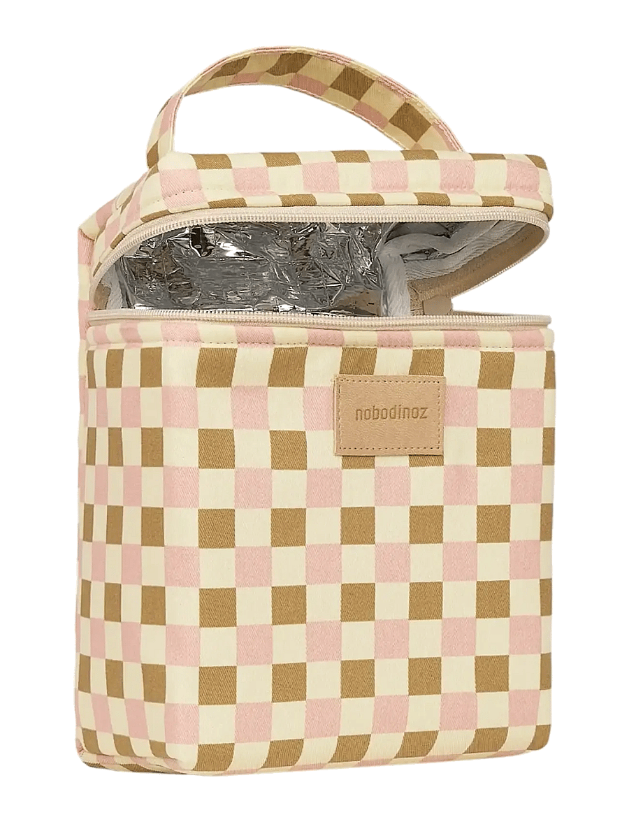 NOBODINOZ - Insulated baby bottle and lunch bag Hyde Park - accessories - yellow pink mosaic - 2