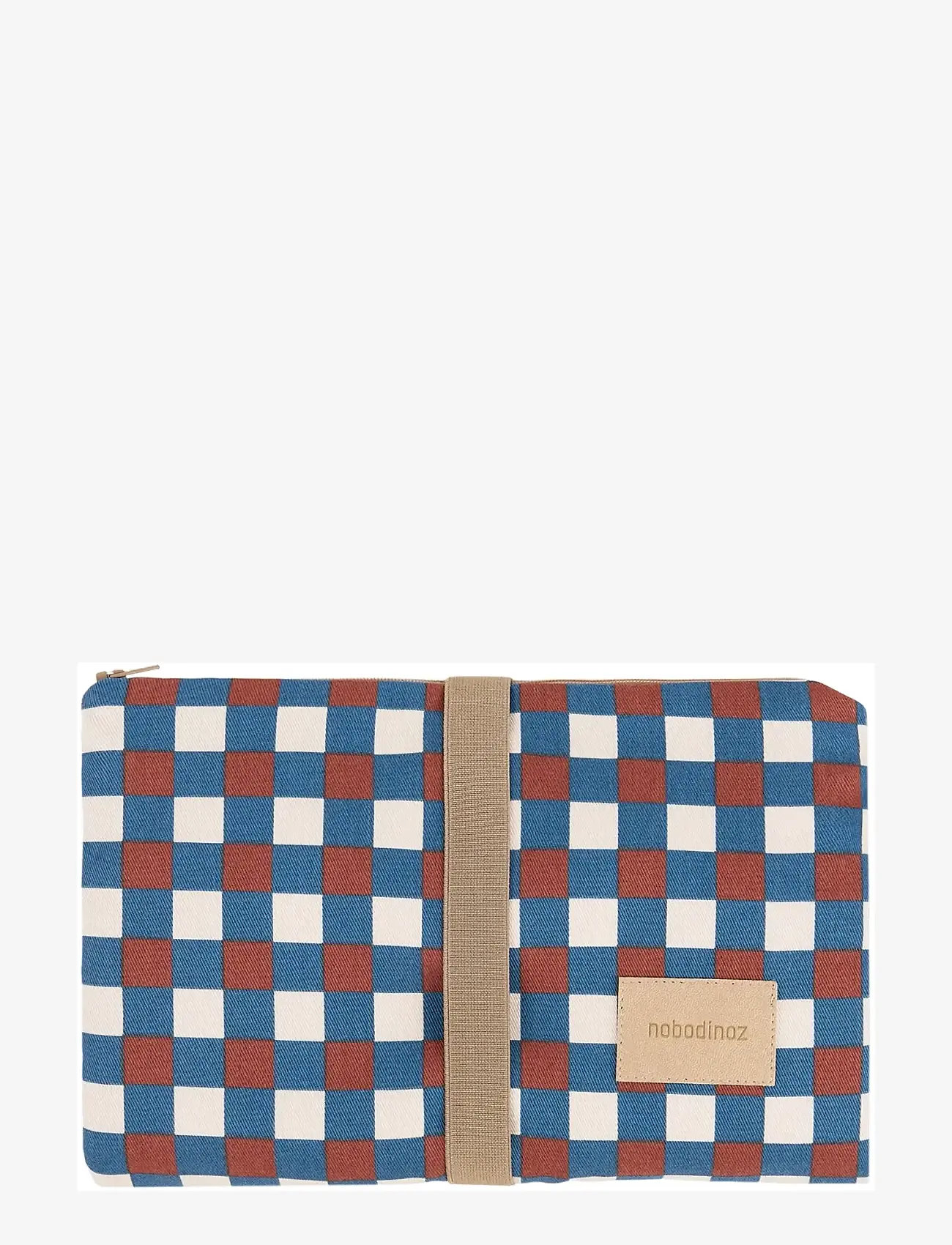 NOBODINOZ - HYDE PARK WATERPROOF CHANGING PAD 50X70 - mähkimispadjad - blue red mosaic - 0