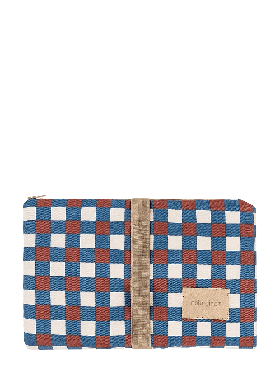 NOBODINOZ - HYDE PARK WATERPROOF CHANGING PAD 50X70 - wickelauflagen - blue red mosaic - 0