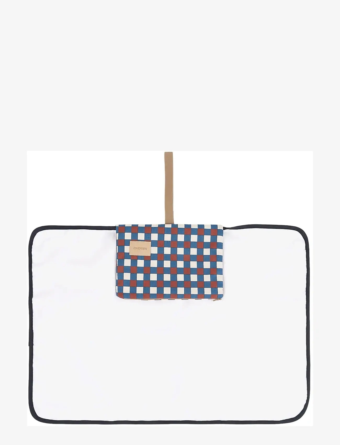 NOBODINOZ - HYDE PARK WATERPROOF CHANGING PAD 50X70 - mähkimispadjad - blue red mosaic - 1