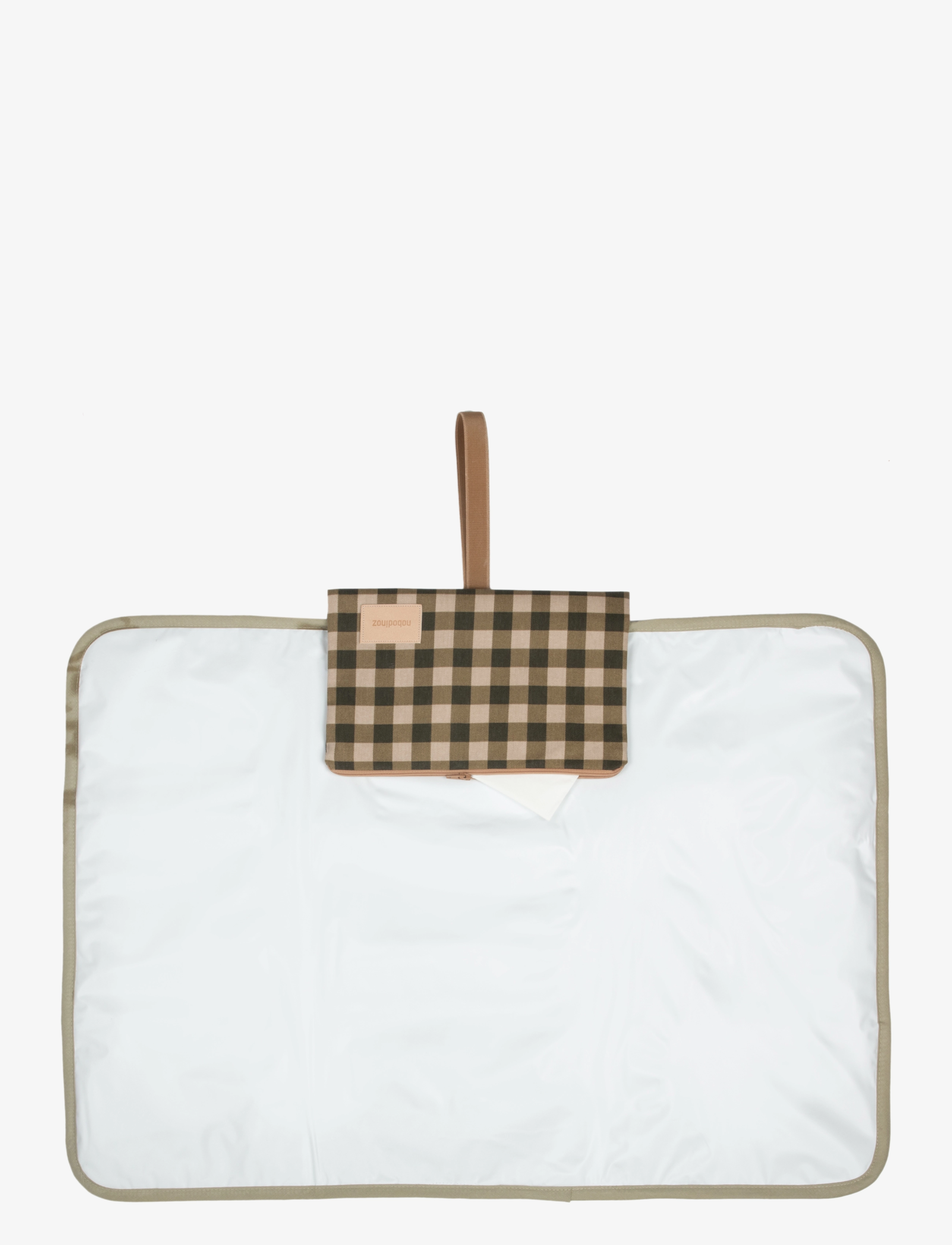 NOBODINOZ - HYDE PARK WATERPROOF CHANGING PAD 50X70 - mähkimispadjad - green checks - 2