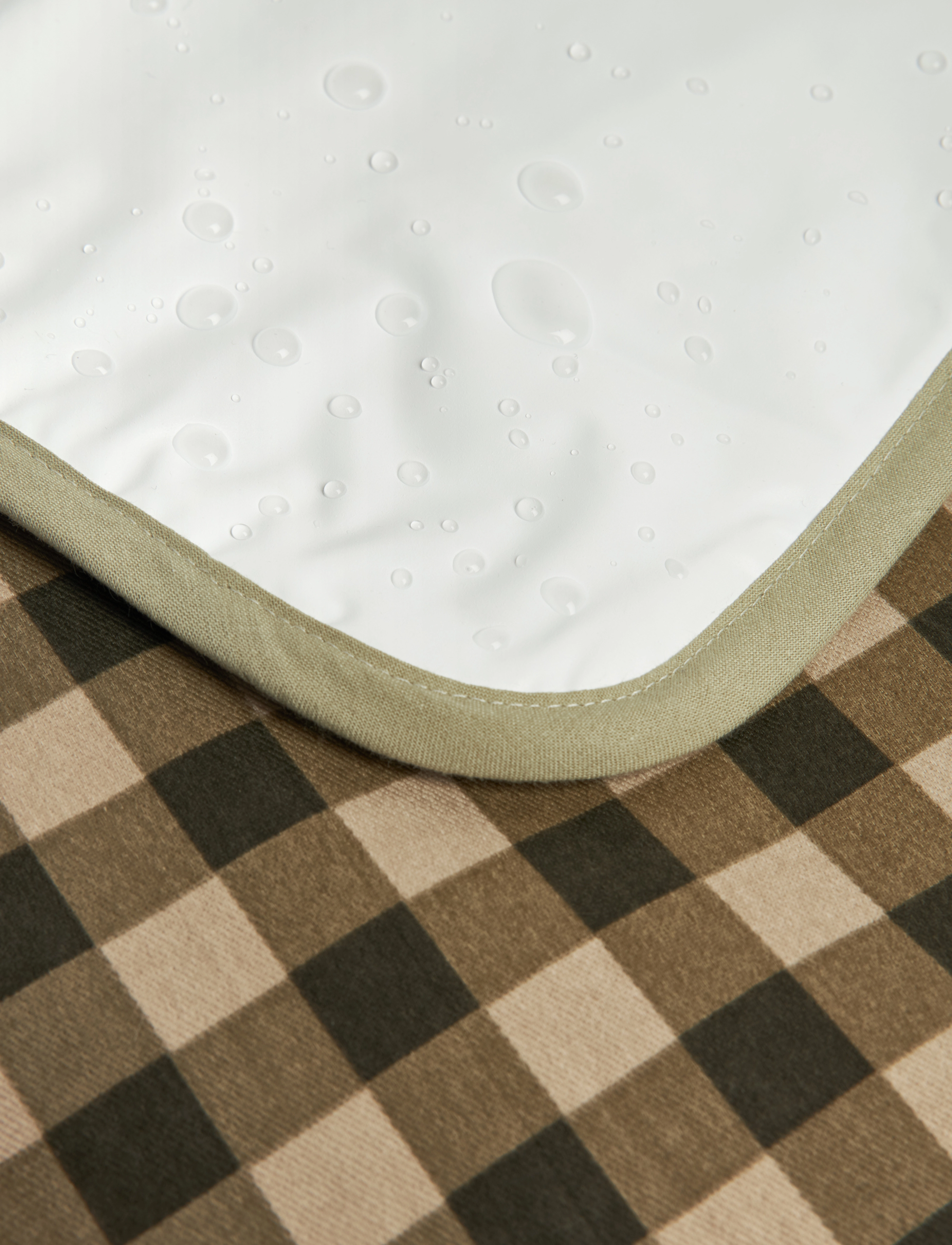 NOBODINOZ - HYDE PARK WATERPROOF CHANGING PAD 50X70 - mähkimispadjad - green checks - 3