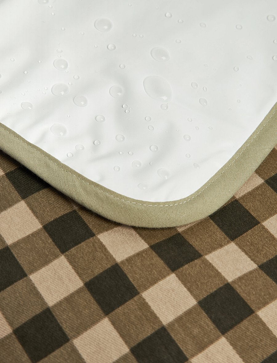 NOBODINOZ - HYDE PARK WATERPROOF CHANGING PAD 50X70 - mähkimispadjad - green checks - 3