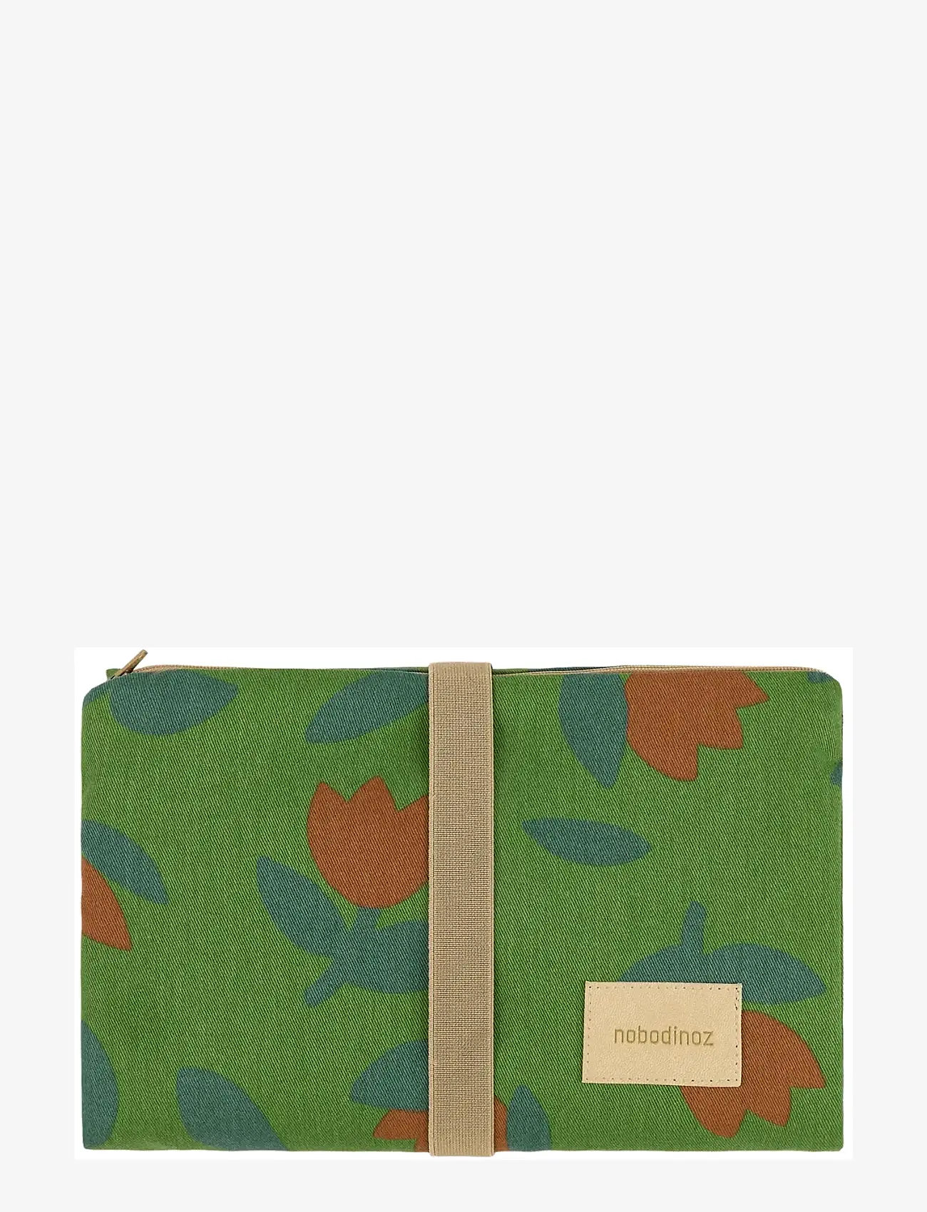 NOBODINOZ - HYDE PARK WATERPROOF CHANGING PAD 50X70 - mähkimispadjad - green tulips - 0