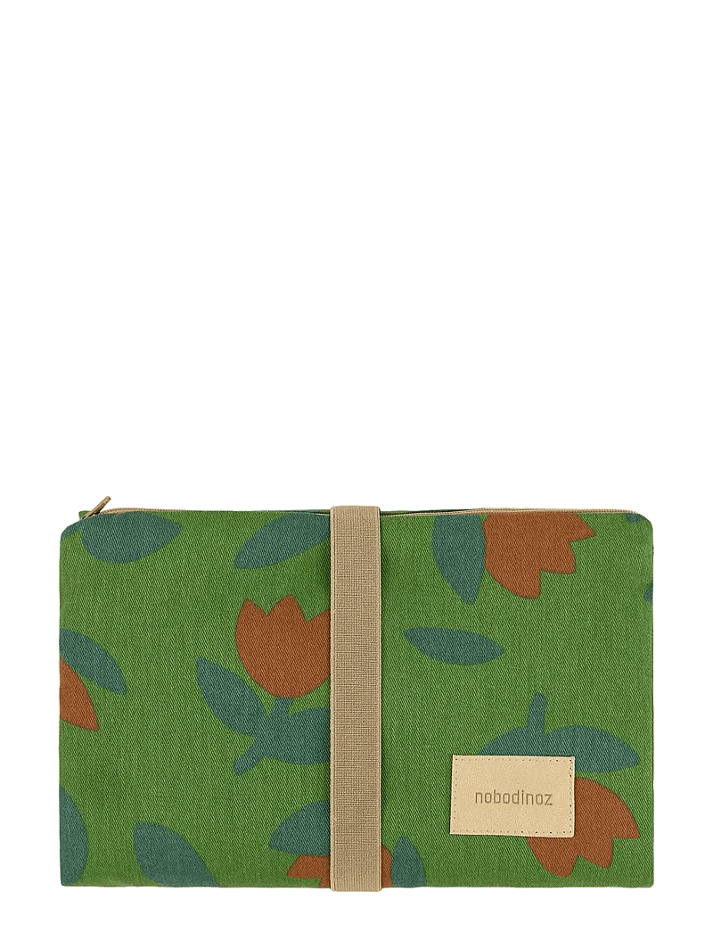 NOBODINOZ - HYDE PARK WATERPROOF CHANGING PAD 50X70 - mähkimispadjad - green tulips - 0
